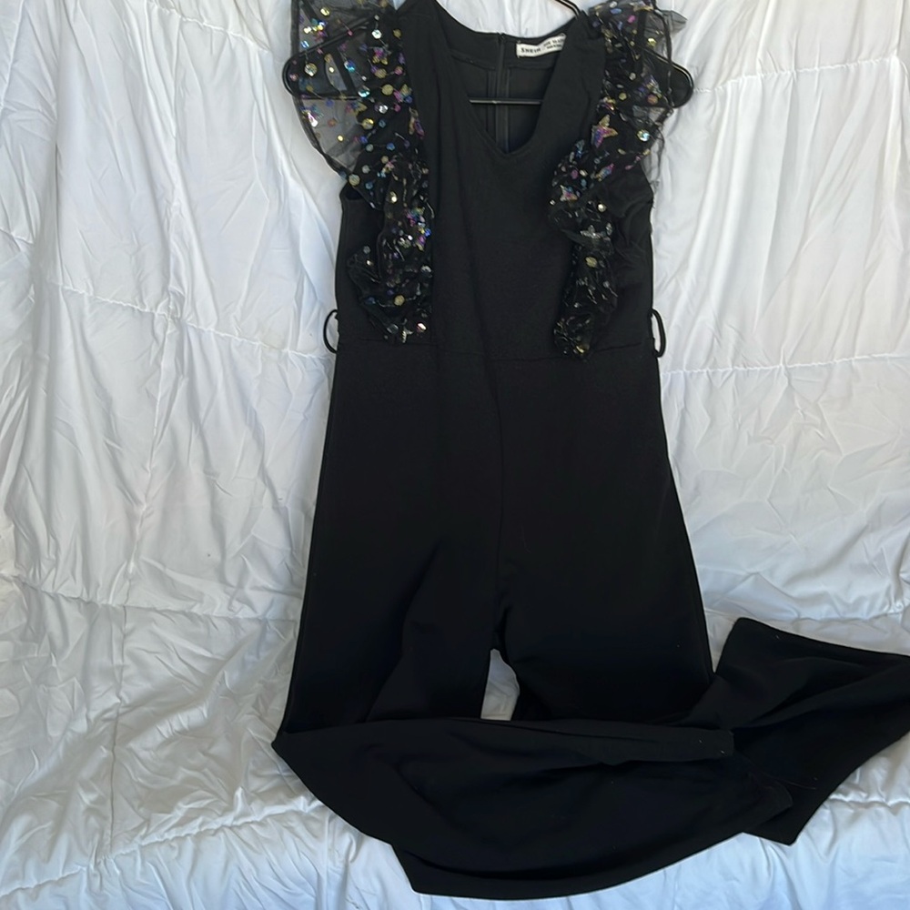 SHEIN Girls Zip Up Romper sleeveless